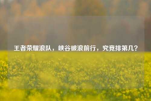 王者荣耀浪队，峡谷破浪前行，究竟排第几？