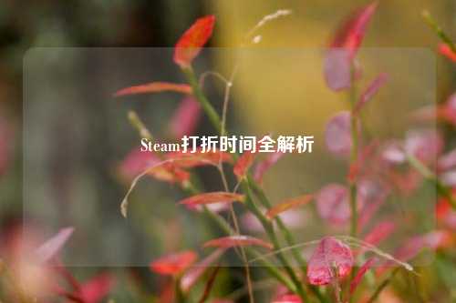 Steam打折时间全解析