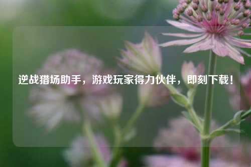 逆战猎场助手，游戏玩家得力伙伴，即刻下载！