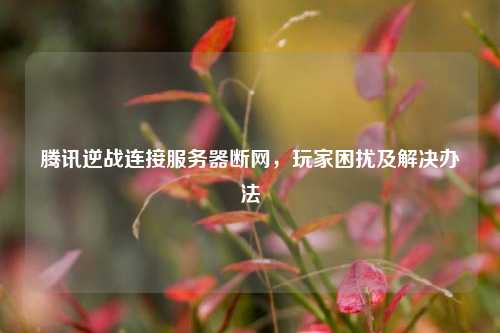 腾讯逆战连接服务器断网，玩家困扰及解决办法