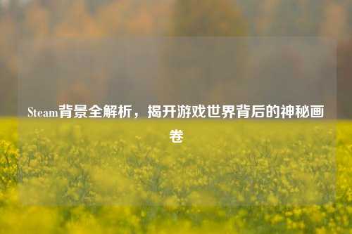 Steam背景全解析,揭开游戏世界背后的神秘画卷