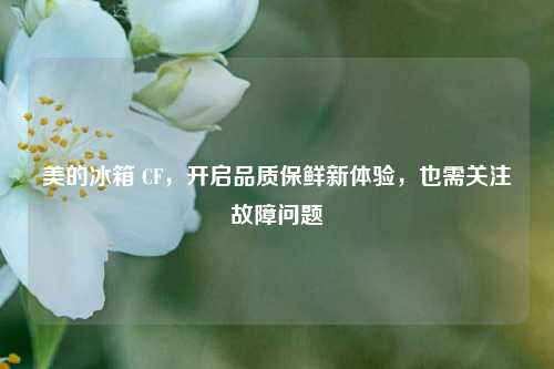 美的冰箱 CF,开启品质保鲜新体验,也需关注故障问题