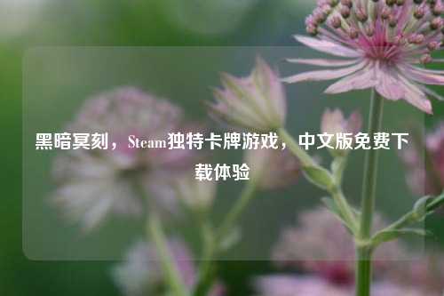 黑暗冥刻，Steam独特卡牌游戏，中文版免费下载体验