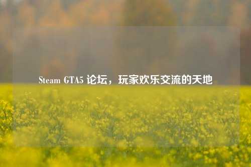Steam GTA5 论坛，玩家欢乐交流的天地