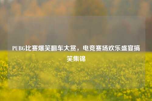 PUBG比赛爆笑翻车大赏,电竞赛场欢乐盛宴搞笑集锦