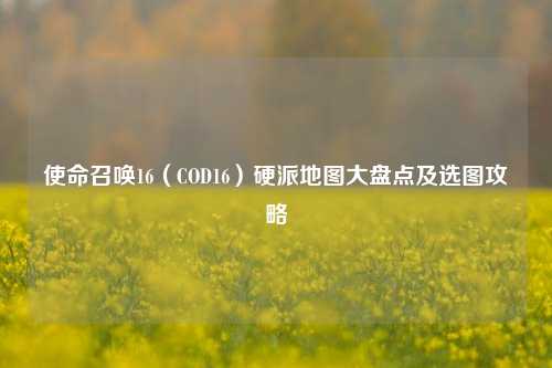 使命召唤16（COD16）硬派地图大盘点及选图攻略