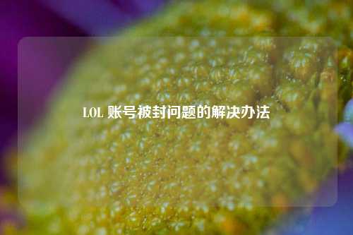 LOL 账号被封问题的解决办法