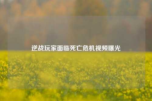 逆战玩家面临死亡危机视频曝光