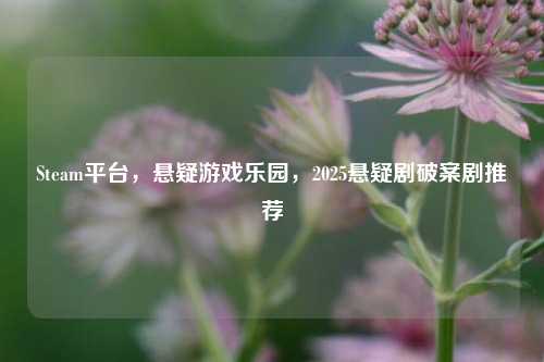 Steam平台,悬疑游戏乐园,2025悬疑剧破案剧推荐