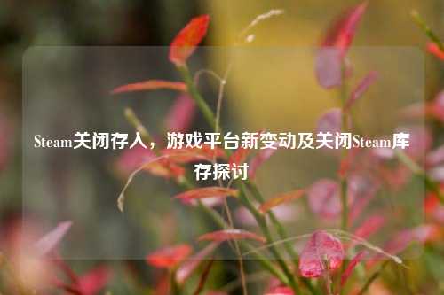 Steam关闭存入,游戏平台新变动及关闭Steam库存探讨