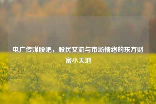 电广传媒股吧，股民交流与市场情绪的东方财富小天地