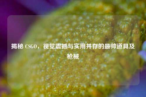 揭秘 CSGO，视觉震撼与实用并存的最帅道具及枪械