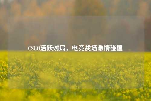 CSGO活跃对局，电竞战场激情碰撞