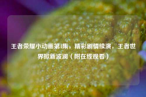 王者荣耀小动画第4集，精彩剧情续演，王者世界掀新波澜（附在线观看）