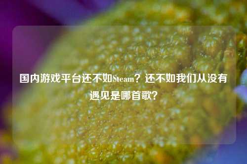国内游戏平台还不如Steam？还不如我们从没有遇见是哪首歌？