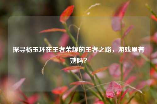 探寻杨玉环在王者荣耀的王者之路，游戏里有她吗？
