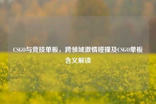 CSGO与竞技单板，跨领域激情碰撞及CSGO单板含义解读