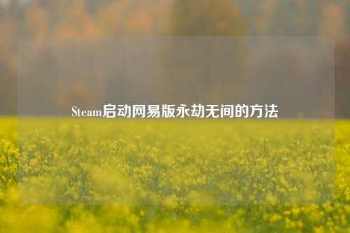 Steam启动网易版永劫无间的方法