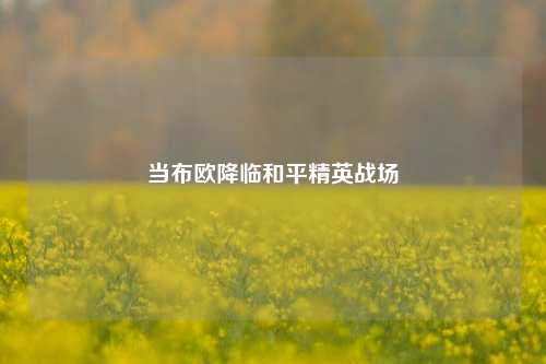 当布欧降临和平精英战场