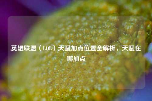 英雄联盟（LOL）天赋加点位置全解析，天赋在哪加点