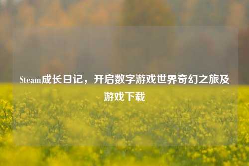 Steam成长日记，开启数字游戏世界奇幻之旅及游戏下载