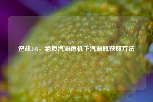 逆战105，绝境汽油危机下汽油瓶获取方法