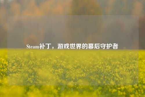 Steam补丁，游戏世界的幕后守护者