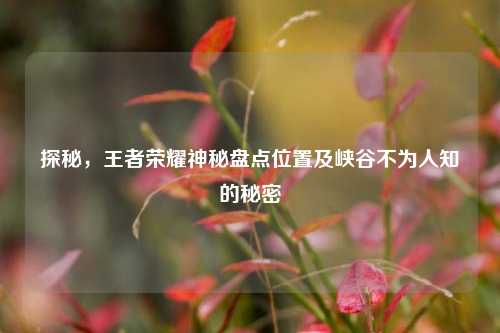 探秘，王者荣耀神秘盘点位置及峡谷不为人知的秘密