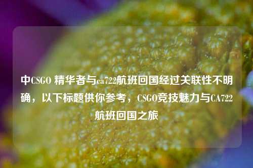 中CSGO 精华者与ca722航班回国经过关联性不明确，以下标题供你参考，CSGO竞技魅力与CA722航班回国之旅