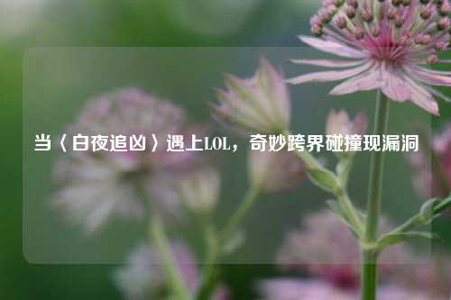 当〈白夜追凶〉遇上LOL，奇妙跨界碰撞现漏洞
