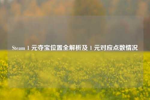 Steam 1 元夺宝位置全解析及 1 元对应点数情况