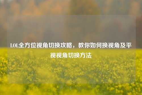 LOL全方位视角切换攻略，教你如何换视角及平视视角切换方法