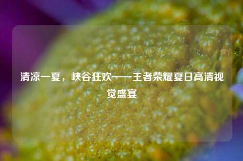清凉一夏，峡谷狂欢——王者荣耀夏日高清视觉盛宴