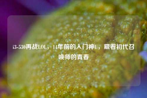 i3-530再战LOL，14年前的入门神U，藏着初代召唤师的青春