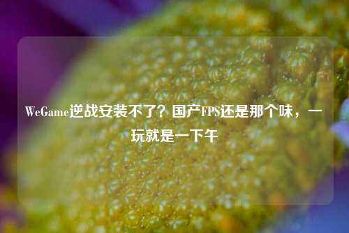 WeGame逆战安装不了？国产FPS还是那个味，一玩就是一下午