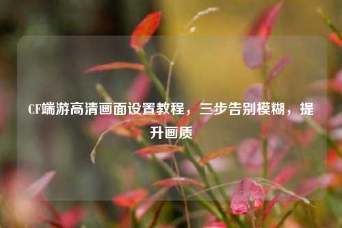 CF端游高清画面设置教程，三步告别模糊，提升画质