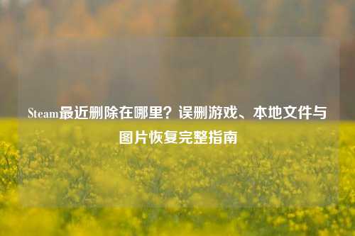 Steam最近删除在哪里？误删游戏、本地文件与图片恢复完整指南