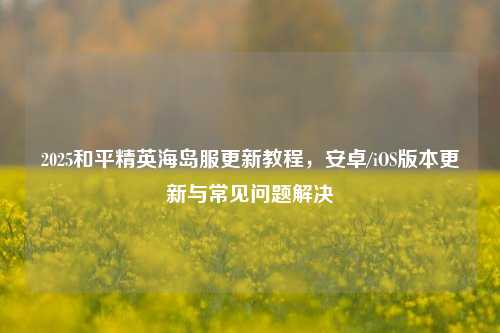 2025和平精英海岛服更新教程，安卓/iOS版本更新与常见问题解决
