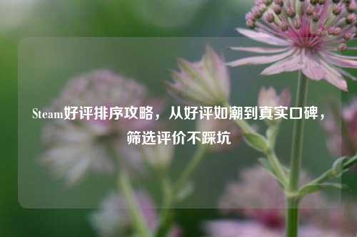 Steam好评排序攻略，从好评如潮到真实口碑，筛选评价不踩坑