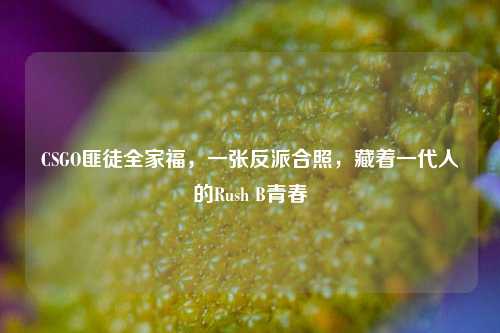 CSGO匪徒全家福，一张反派合照，藏着一代人的Rush B青春