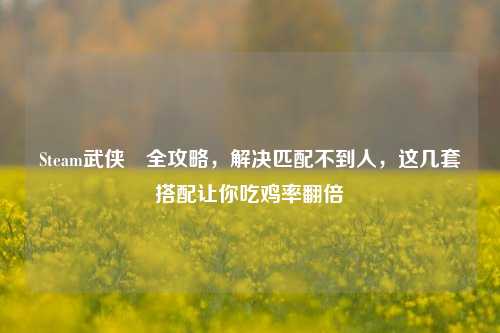 Steam武侠乂全攻略，解决匹配不到人，这几套搭配让你吃鸡率翻倍