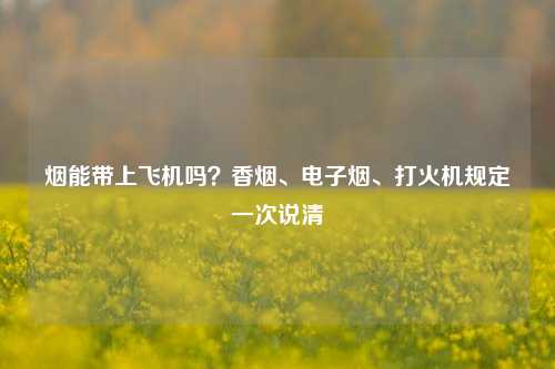 烟能带上飞机吗？香烟、电子烟、打火机规定一次说清