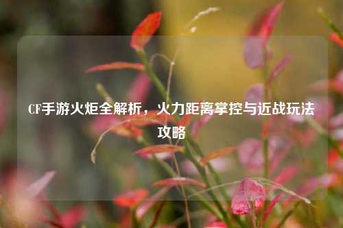 CF手游火炬全解析，火力距离掌控与近战玩法攻略