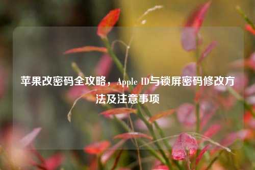 苹果改密码全攻略，Apple ID与锁屏密码修改方法及注意事项