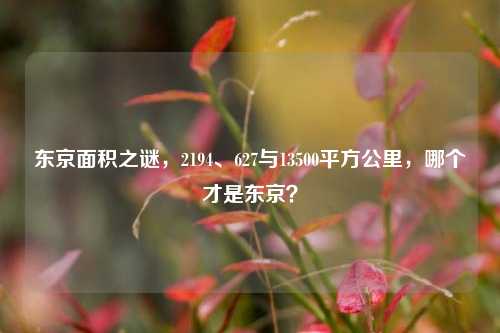 东京面积之谜，2194、627与13500平方公里，哪个才是东京？