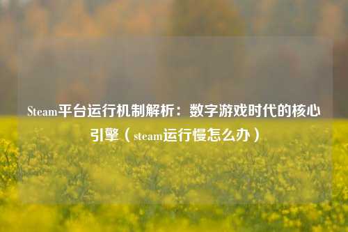 Steam平台运行机制解析：数字游戏时代的核心引擎（steam运行慢怎么办）