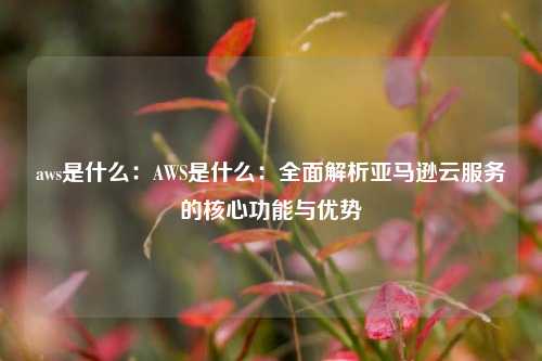 aws是什么：AWS是什么：全面解析亚马逊云服务的核心功能与优势