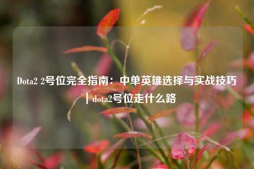 Dota2 2号位完全指南：中单英雄选择与实战技巧｜dota2号位走什么路