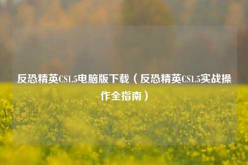 反恐精英CS1.5电脑版下载（反恐精英CS1.5实战操作全指南）